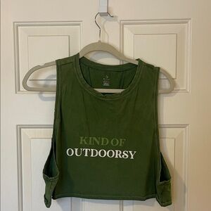 Green Sleeveless Crop Top S:XL